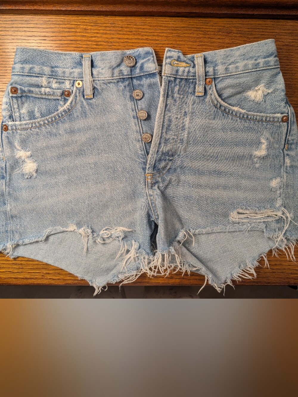 Agolde Parker denim shorts